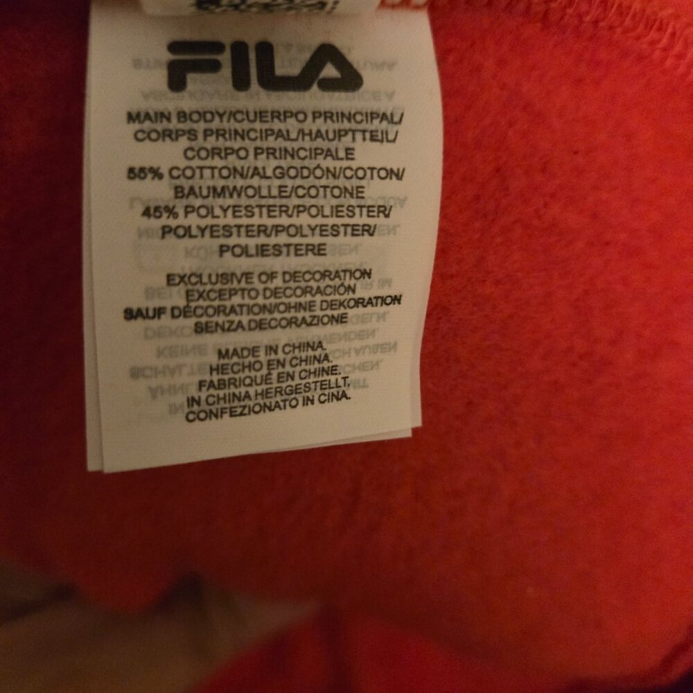 Men's Red Fila Speed Long Sleeve Hoodie - NWT (New with Tags) | Size XL - Picture 3 of 6
